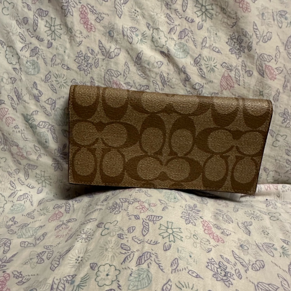 Coach signature checkbook cover